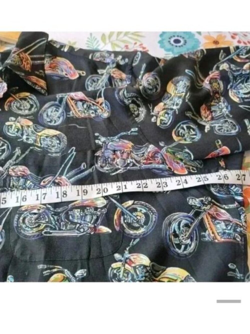 Reyn Spooner Art Of Eddy Y Hawaiian Shirt Men's XL Motorcycle 100% Rayon - Picture 6 of 6